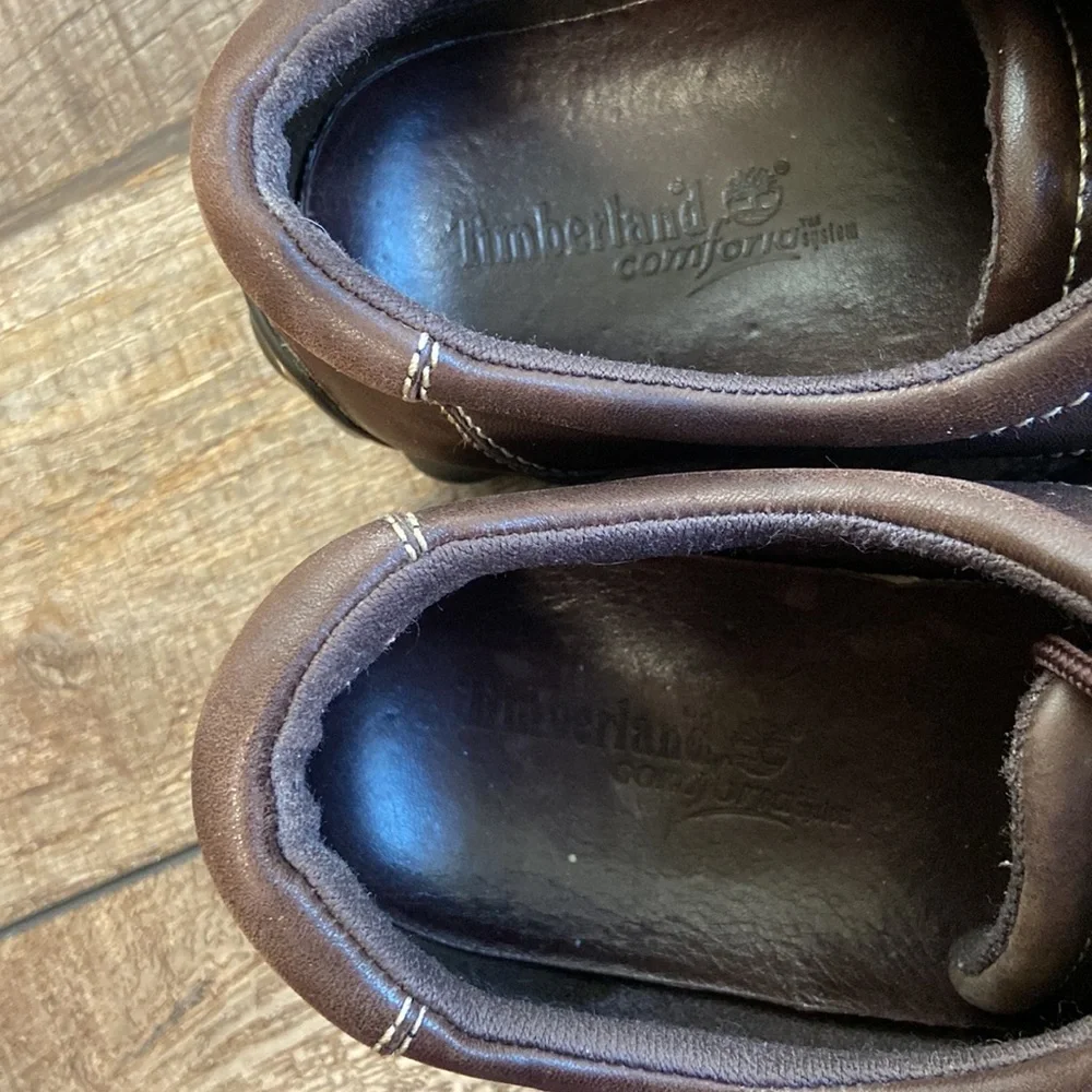 Timberland Brown Leather Oxford Sneakers Size 9.5